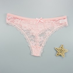 Woman Sexy Thongs Underwear Transparent Lace Panties 6pcs/lots
